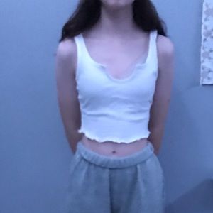 White crop top